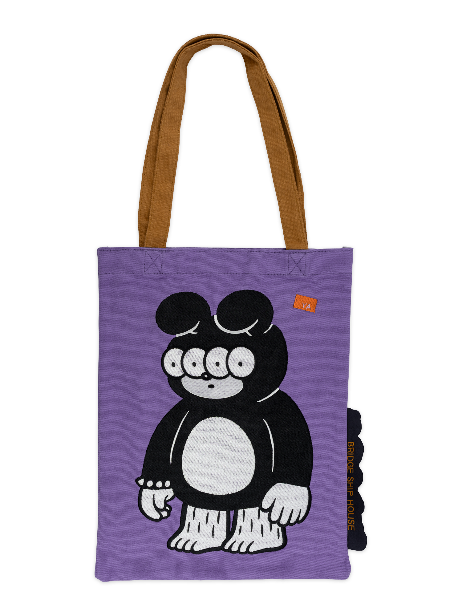 Embroidered Tote: BRIDGE SHIP HOUSE PU