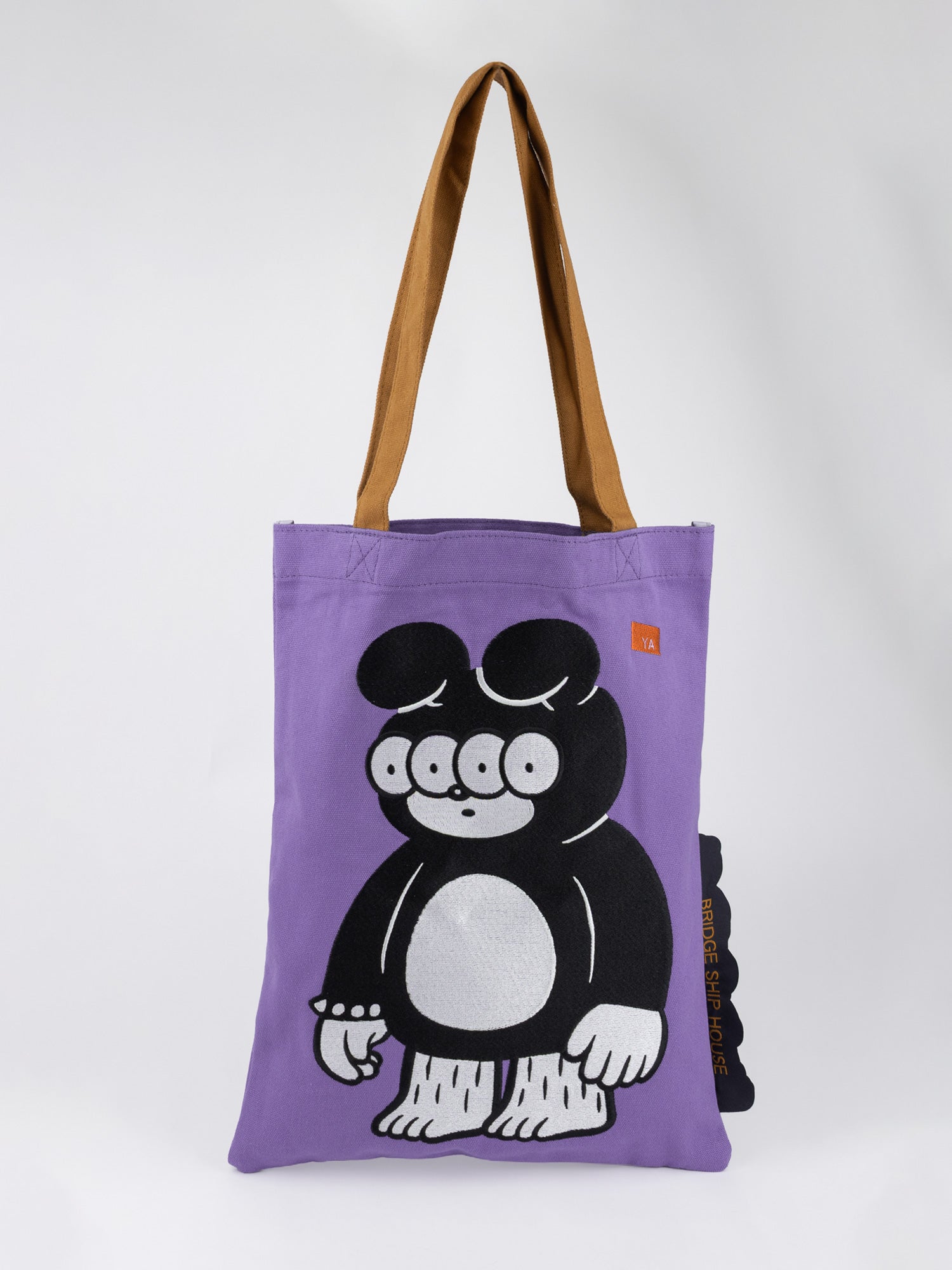 Embroidered Tote: BRIDGE SHIP HOUSE PU