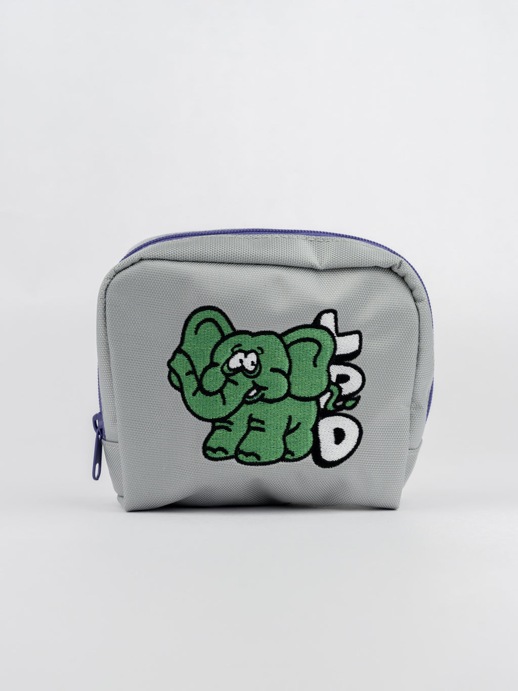 P Embroidered Pouch: LAZY PIZZA DELIVERY ZO-SAN