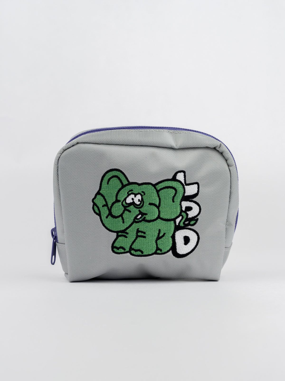 P Embroidered Pouch: LAZY PIZZA DELIVERY ZO-SAN