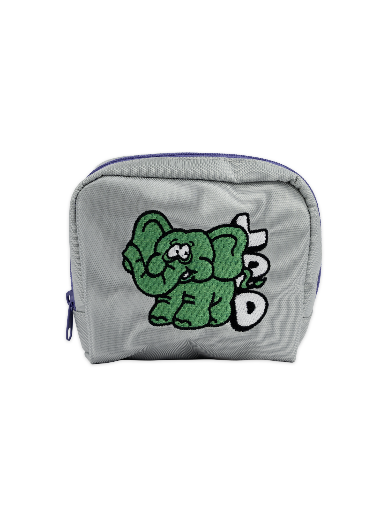 P Embroidered Pouch: LAZY PIZZA DELIVERY ZO-SAN