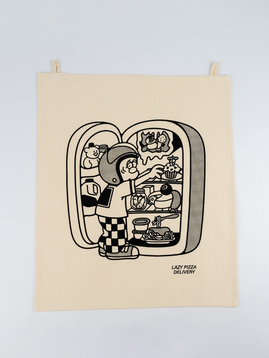 Fabric Poster: “LAZY PIZZA DELIVERY FRIDGE ‘DAY’”