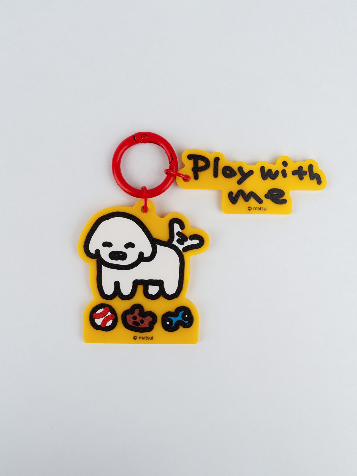 カラーアクリルキーホルダー matsui DOGS. YE