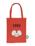 刺繍トートバッグ なにげないねずみシラタマ シラタマとロゴ