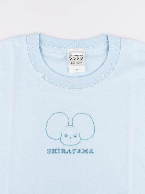 刺繍Tシャツ なにげないねずみシラタマ フェイス BL M