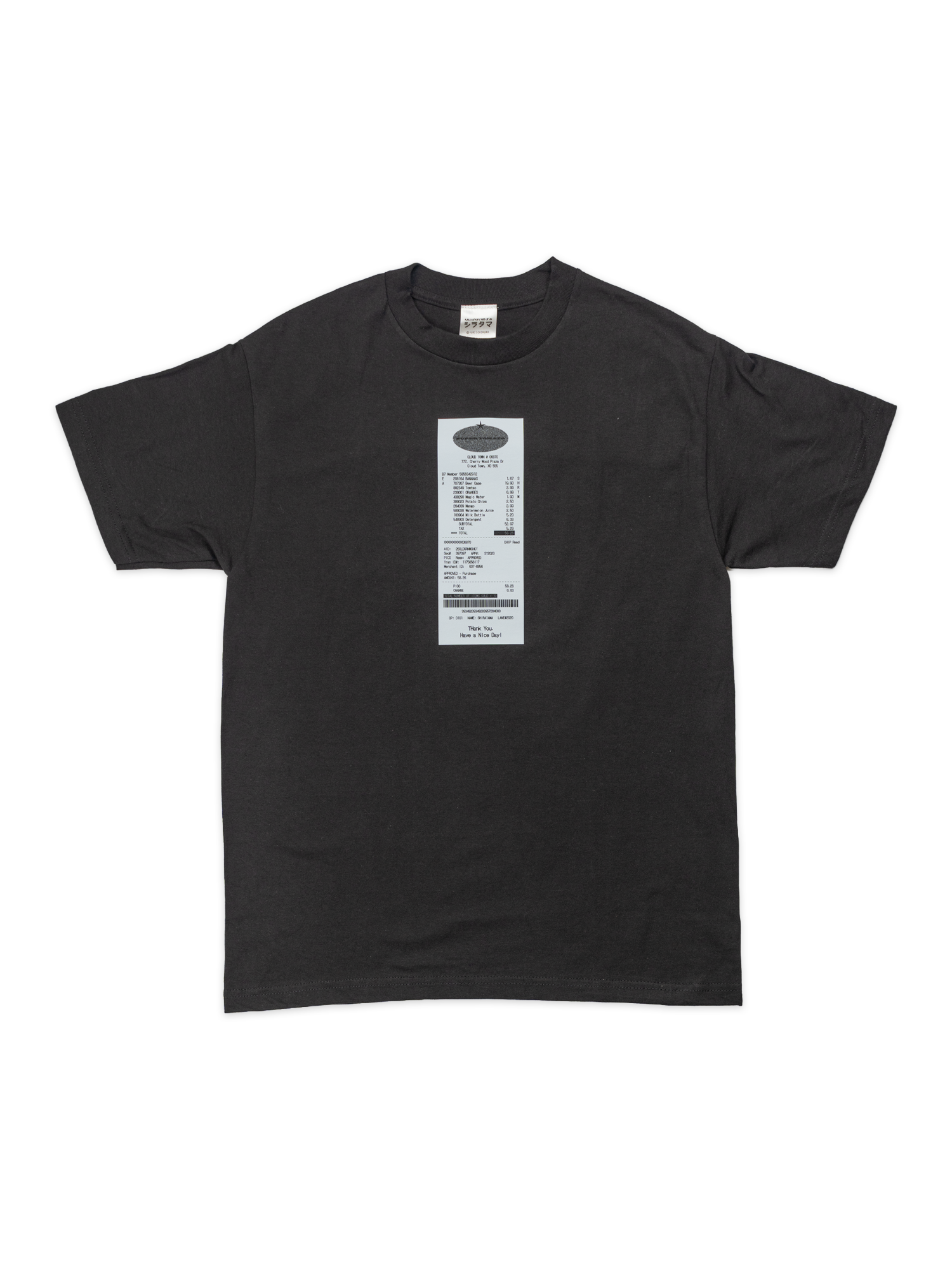 Ｔシャツ なにげないねずみシラタマ スーパーマーケット BK
