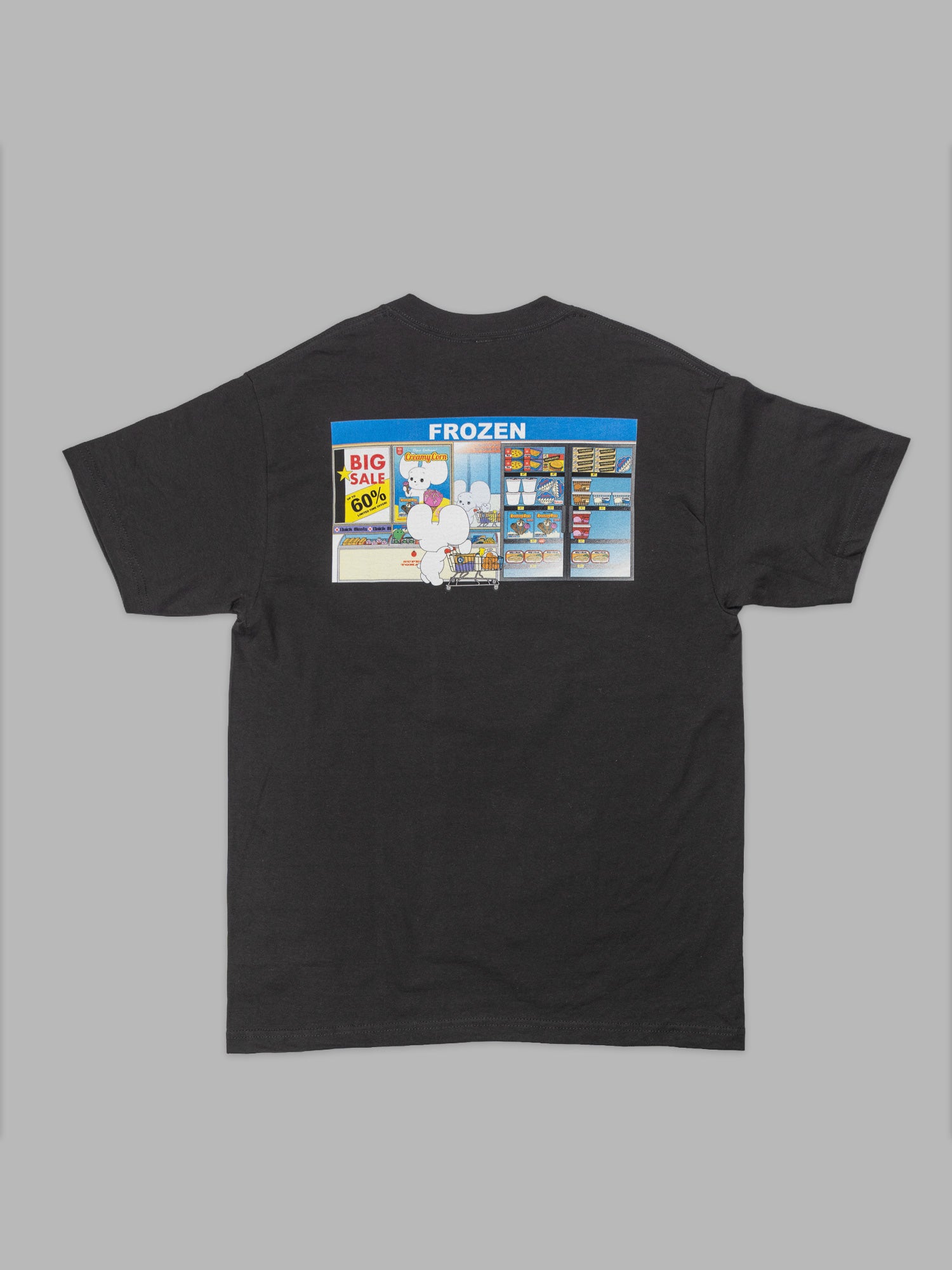 Ｔシャツ なにげないねずみシラタマ スーパーマーケット BK